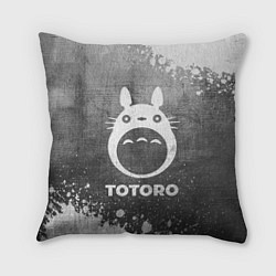 Подушка квадратная Totoro - grey gradient