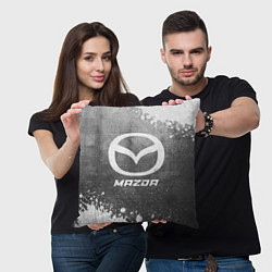 Подушка квадратная Mazda - grey gradient, цвет: 3D-принт — фото 2