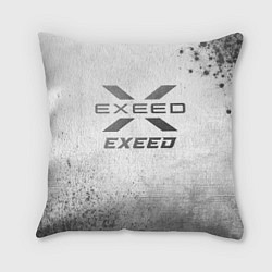 Подушка квадратная Exeed - white gradient, цвет: 3D-принт