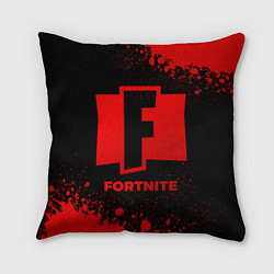 Подушка квадратная Fortnite - red gradient, цвет: 3D-принт