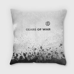 Подушка квадратная Gears of War - white gradient посередине, цвет: 3D-принт