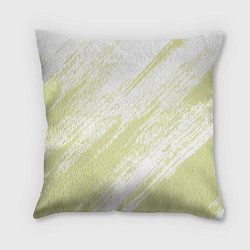 Подушка квадратная The color is white and yellow, цвет: 3D-принт