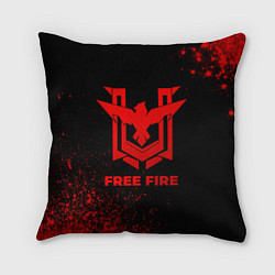 Подушка квадратная Free Fire - red gradient