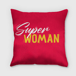 Подушка квадратная Super woman red, цвет: 3D-принт