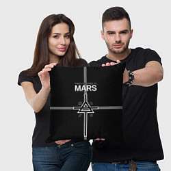 Подушка квадратная 30 Seconds to Mars - poster, цвет: 3D-принт — фото 2