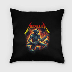 Подушка квадратная Metallica - James Alan Hatfield, цвет: 3D-принт