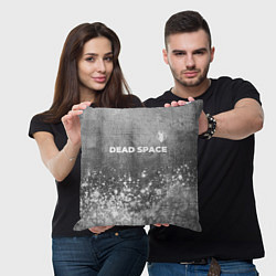 Подушка квадратная Dead Space - grey gradient посередине, цвет: 3D-принт — фото 2