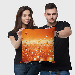 Подушка квадратная Оранжевые блестящие частицы текстура, цвет: 3D-принт — фото 2