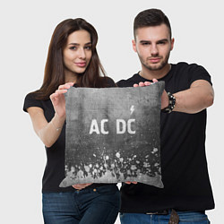 Подушка квадратная AC DC - grey gradient посередине, цвет: 3D-принт — фото 2