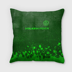 Подушка квадратная Volkswagen - green gradient посередине, цвет: 3D-принт