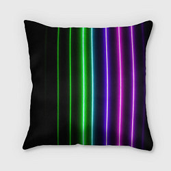 Подушка квадратная Neon lines, цвет: 3D-принт