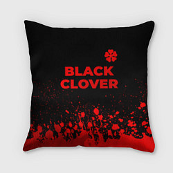 Подушка квадратная Black Clover - red gradient посередине