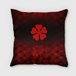 Подушка квадратная Black Clover red poly, цвет: 3D-принт