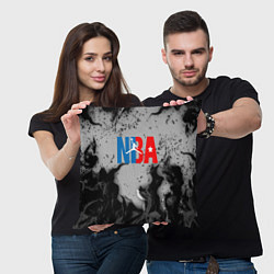 Подушка квадратная NASA неоновый огонь, цвет: 3D-принт — фото 2