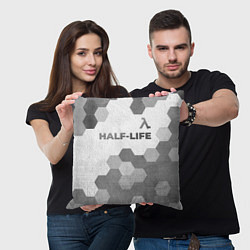 Подушка квадратная Half-Life - white gradient посередине, цвет: 3D-принт — фото 2