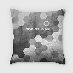 Подушка квадратная God of War - grey gradient посередине, цвет: 3D-принт