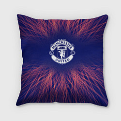 Подушка квадратная Manchester United red energy, цвет: 3D-принт