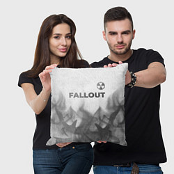 Подушка квадратная Fallout - white gradient посередине, цвет: 3D-принт — фото 2