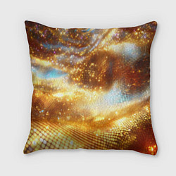 Подушка квадратная Блестящая золотая текстура, цвет: 3D-принт