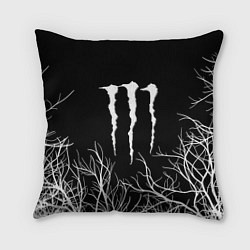 Подушка квадратная Monster energy лес, цвет: 3D-принт