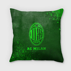 Подушка квадратная AC Milan - green gradient, цвет: 3D-принт