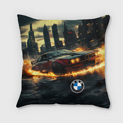 Подушка квадратная BMW огненный дрифт, цвет: 3D-принт