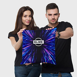 Подушка квадратная Blackpink neon energy, цвет: 3D-принт — фото 2