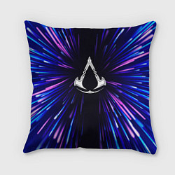 Подушка квадратная Assassins Creed neon energy, цвет: 3D-принт