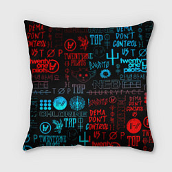 Подушка квадратная Twenty one pilots rock pattern, цвет: 3D-принт