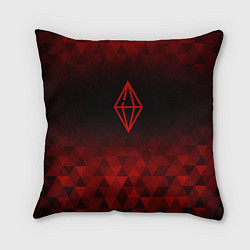 Подушка квадратная The Sims red poly