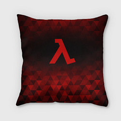 Подушка квадратная Half-Life red poly, цвет: 3D-принт