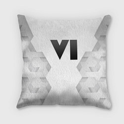 Подушка квадратная GTA 6 white poly, цвет: 3D-принт