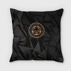 Подушка квадратная Leicester City golden poly, цвет: 3D-принт