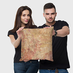 Подушка квадратная Абстракция - marble red, цвет: 3D-принт — фото 2