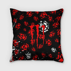 Подушка квадратная Monster energy anarhy