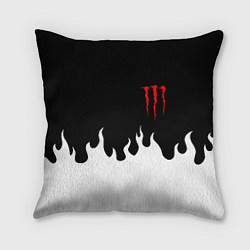Подушка квадратная Monster energy red logo