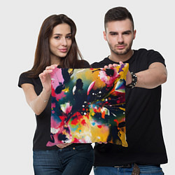 Подушка квадратная Глубокая абстракция, цвет: 3D-принт — фото 2