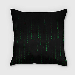 Подушка квадратная Color black green, цвет: 3D-принт