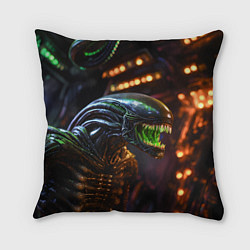 Подушка квадратная Злой Чужой, цвет: 3D-принт