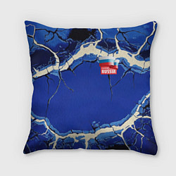 Подушка квадратная Russia blue abstract