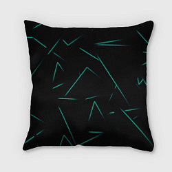Подушка квадратная Color turquoise line
