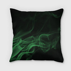 Подушка квадратная Color smoke green, цвет: 3D-принт