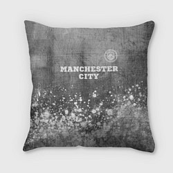 Подушка квадратная Manchester City - grey gradient посередине