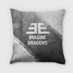 Подушка квадратная Imagine Dragons - grey gradient, цвет: 3D-принт