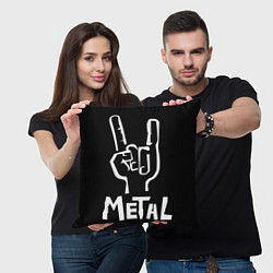 Подушка квадратная Metall, цвет: 3D-принт — фото 2