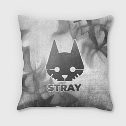 Подушка квадратная Stray - white gradient, цвет: 3D-принт