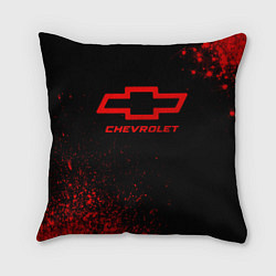 Подушка квадратная Chevrolet - red gradient