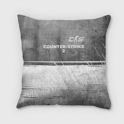 Подушка квадратная Counter-Strike 2 - grey gradient посередине, цвет: 3D-принт