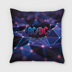 Подушка квадратная ACDC лого в градиенте, цвет: 3D-принт