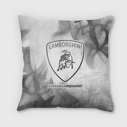 Подушка квадратная Lamborghini - white gradient